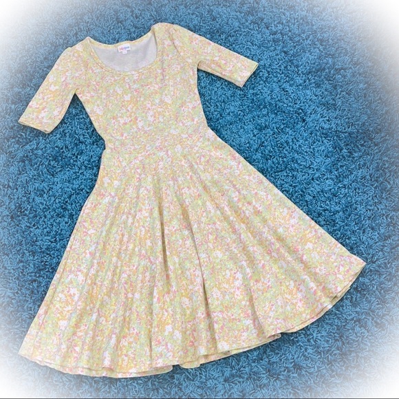 💕NWOT Pastel Lularoe Nicole Fit & Flare Dress💕 - Picture 14 of 14